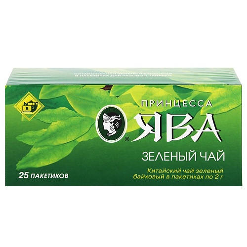 Чай зел. пак. ПРИНЦЕССА ЯВА 50 гр. 25 пак. с/я карт. кор.